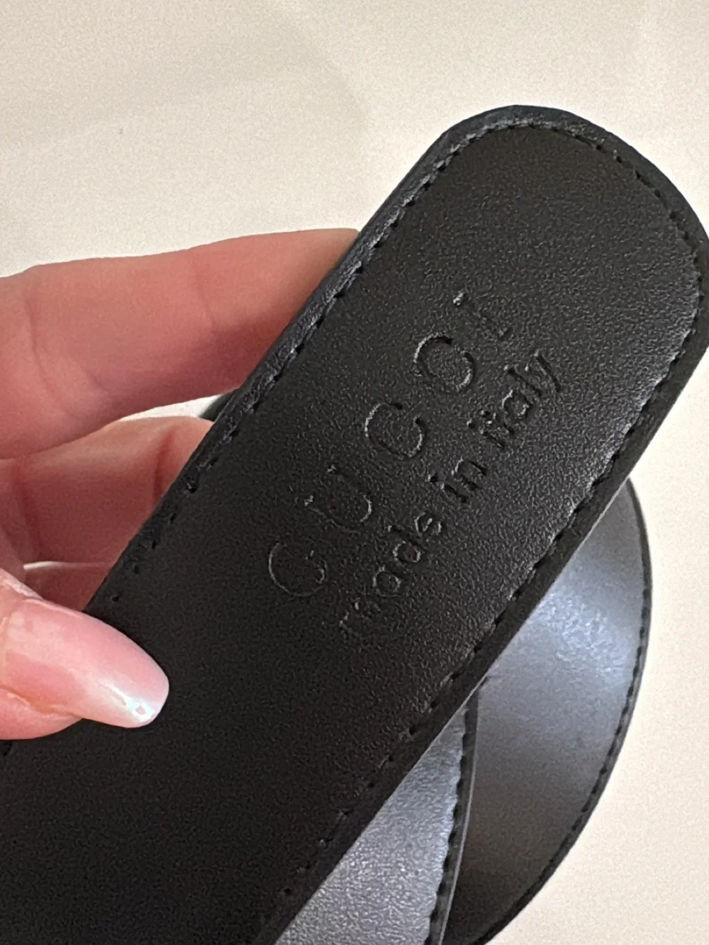 Gucci Black Leather Belt with Gold Double G Buckle